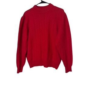 Vintage Club Classic Angora Rabbit Hair And Lambswool Blend Red‎ Sweater M